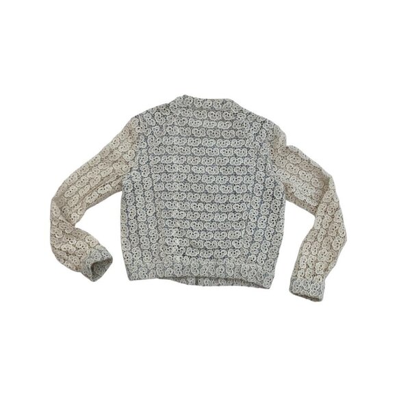 MAJE Crochet Beige Spring Jacket Size 38 US M - Picture 2 of 5